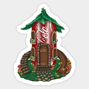 Fairy Cottage Tiny House Recycle-Reuse Sustainability Sticker
